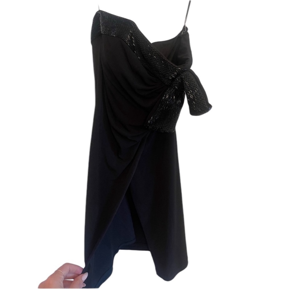 Jovani Strapless Top With Sequin Bow - image 1